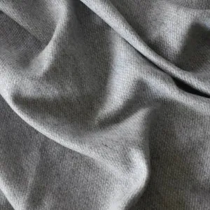 2 1/2 YD PC-Fog Gray/White Wool Blend Textured Twill Jacketing