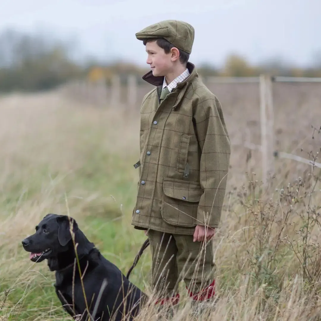 Alan Paine Rutland Kids Waterproof Tweed Coat