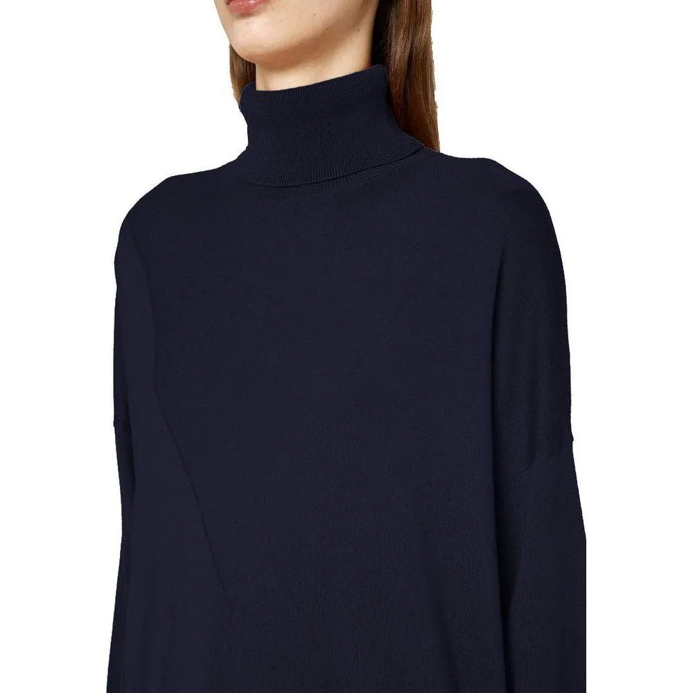 Alpha Studio Blue Silk Sweater