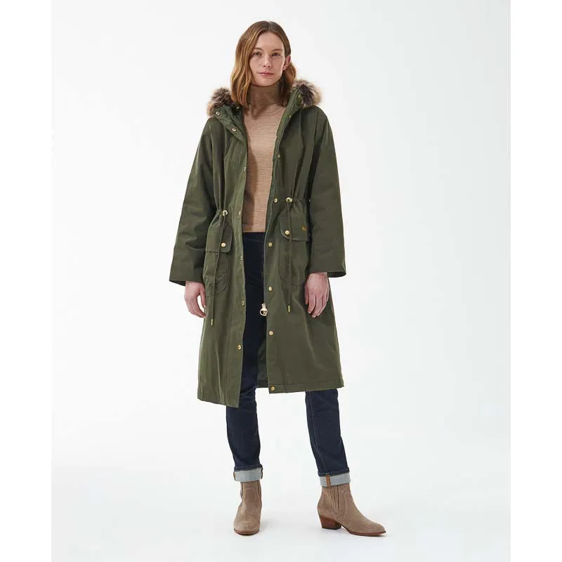 Barbour Deer Waterproof Ladies Jacket - Olive/Classic