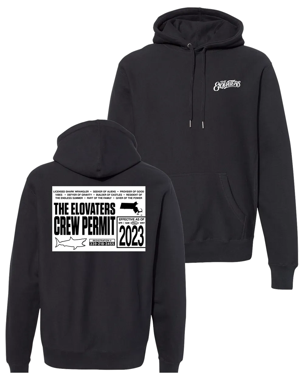 Beach Permit Premium Heavyweight Hoodie (Black)