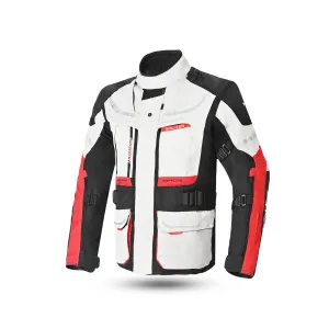 Bela Transformer Motorcycle Touring Jacket White Black Red