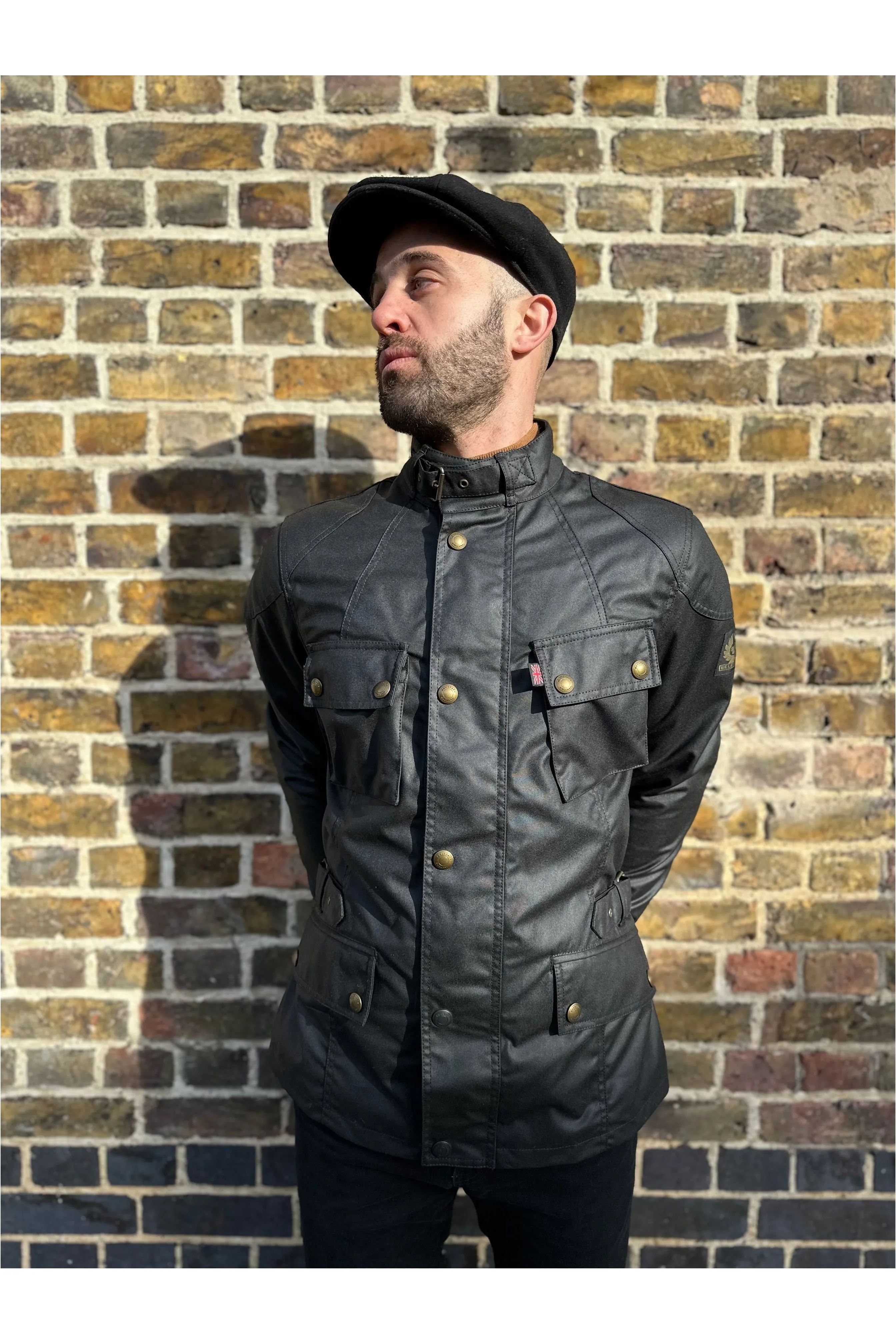 Belstaff - Crosby  Motorcycle Waxed Cotton Black - Jacket