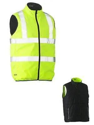 Bisley Workwear Taped Hi Vis Reversible Puffer Vest (Shower Proof) BV0330HT