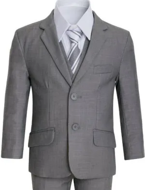 Boys Grey Slim Suit (Scholar)