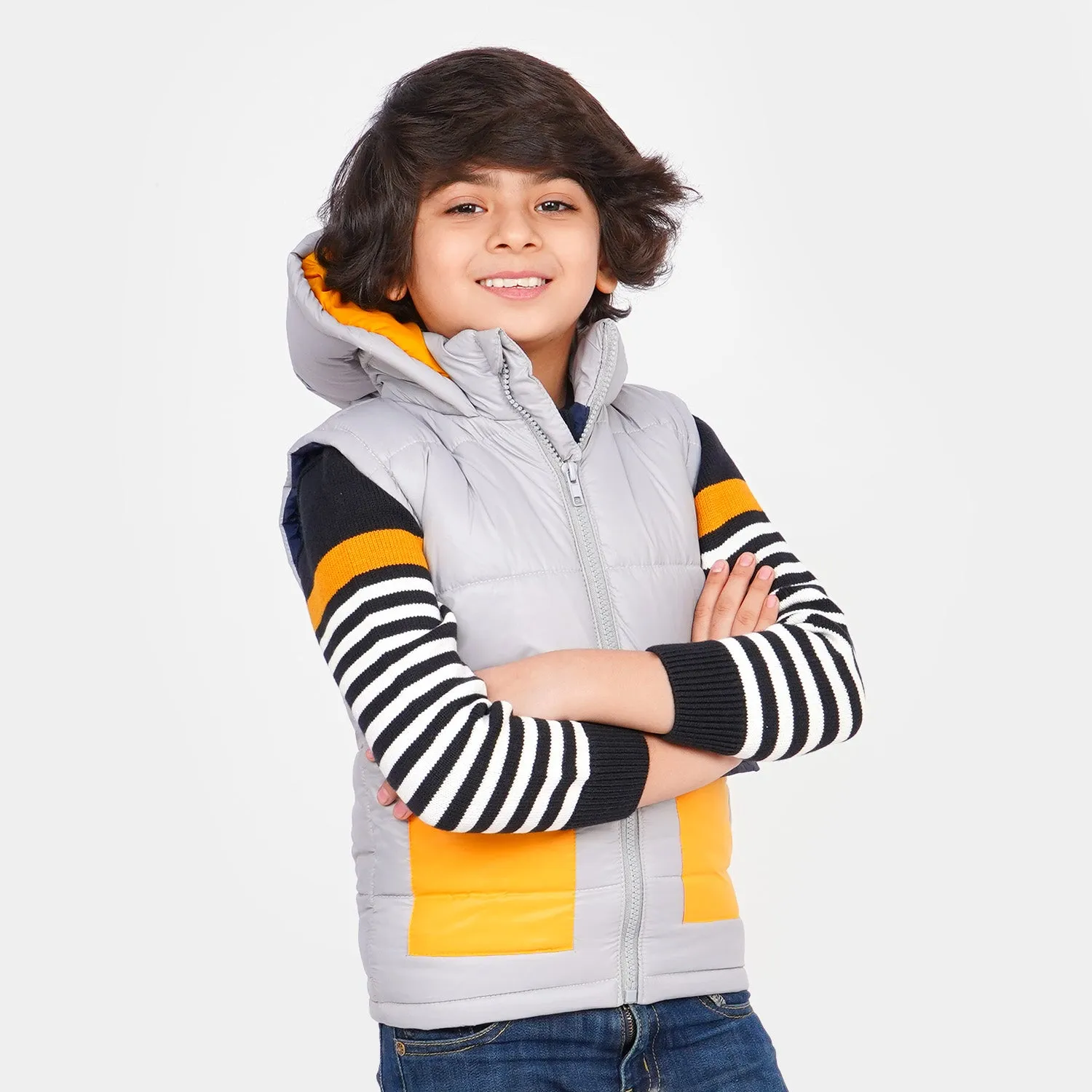 Boys Quilted Jacket S/L Hill Top - Surf Spray