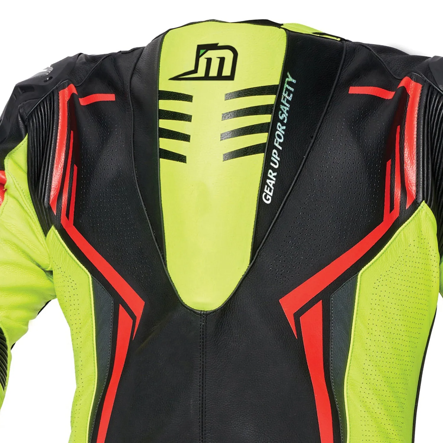 ESTORIL One-Piece Leather Race suit Mens Fluo Yellow