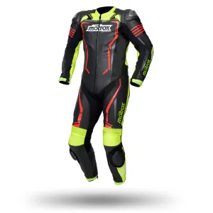 ESTORIL One-Piece Leather Race suit Mens Fluo Yellow