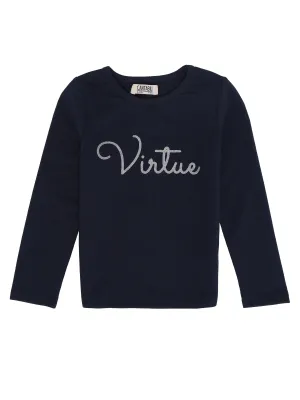 Girls Navy Blue T-Shirt