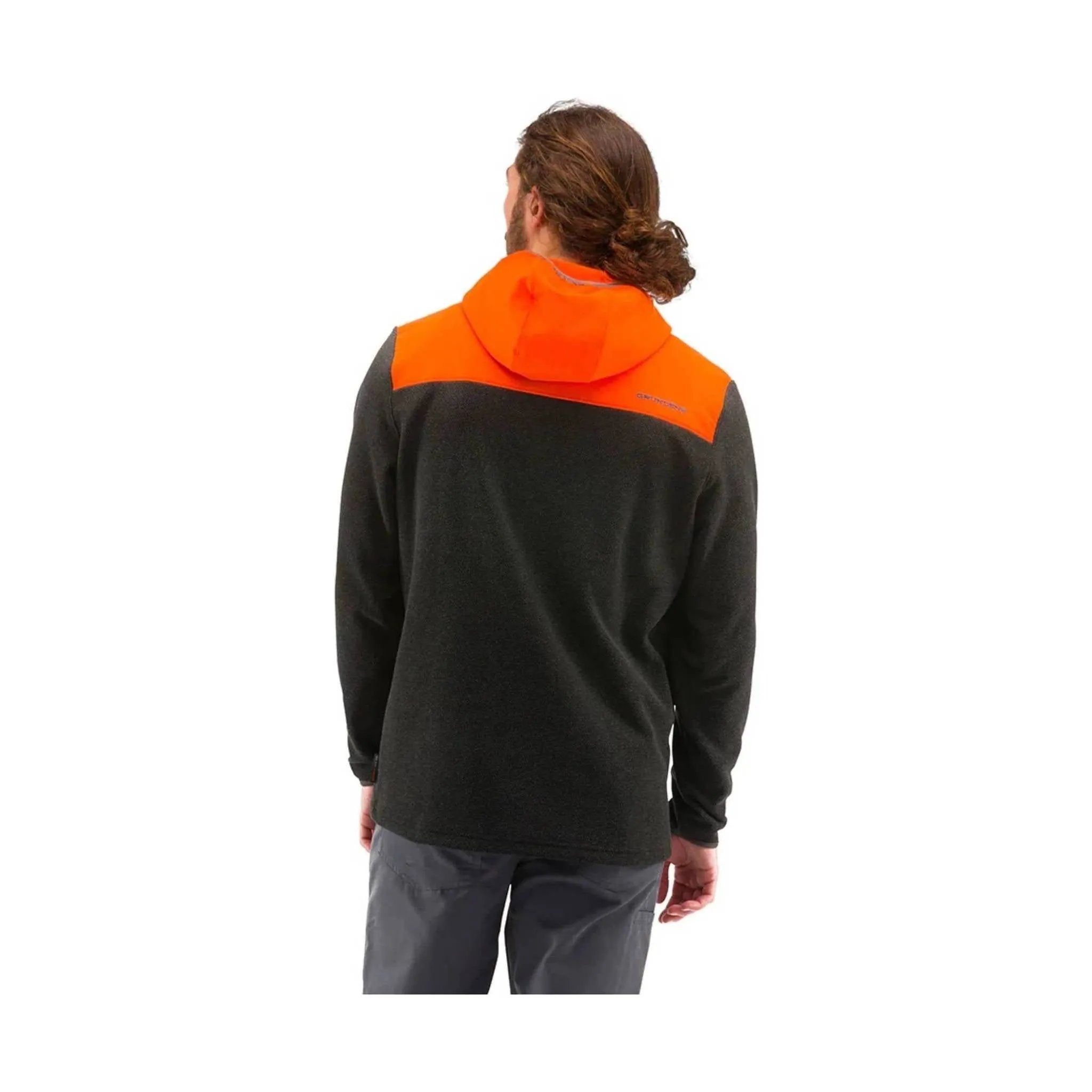 Grundens Men's Bering Pro Quarter Zip Hoodie - Red Orange