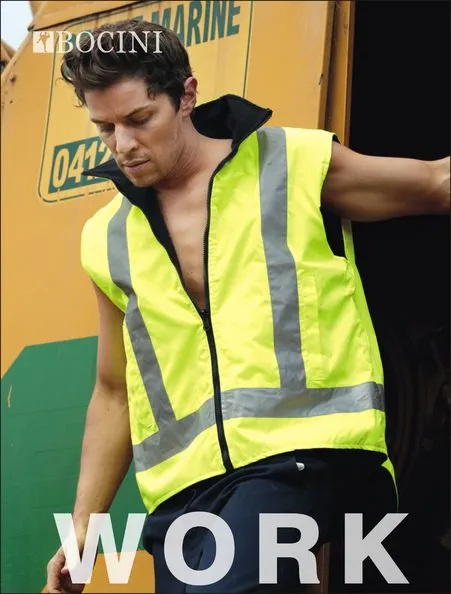 Hi Vis Reversible Safety Vest with Reflective Tape SJ0428