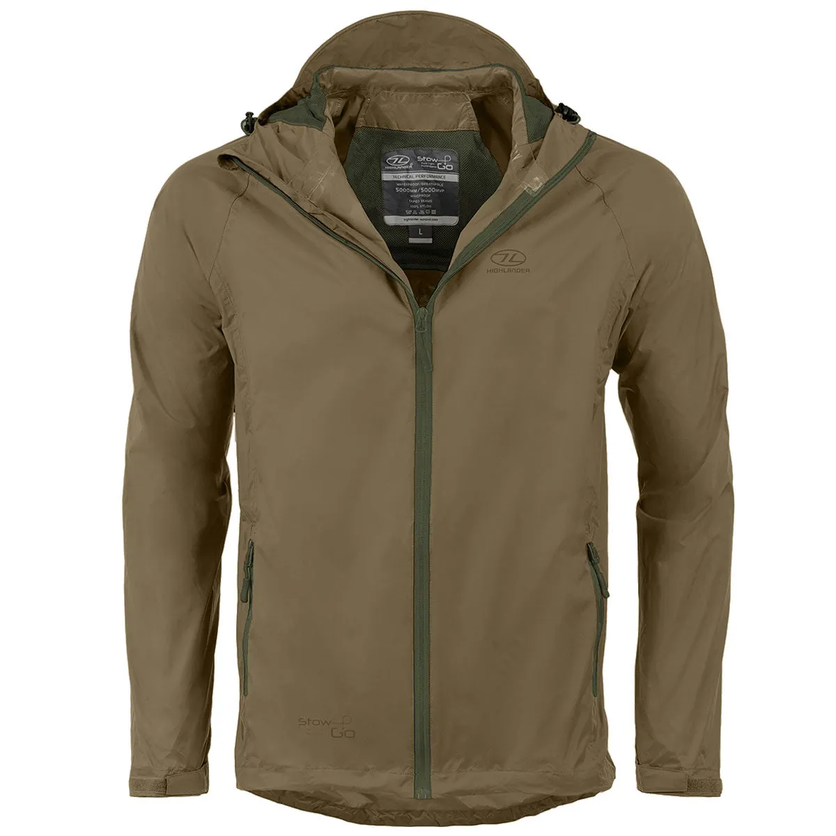 Highlander Stow & Go Waterproof Jacket Ranger Green