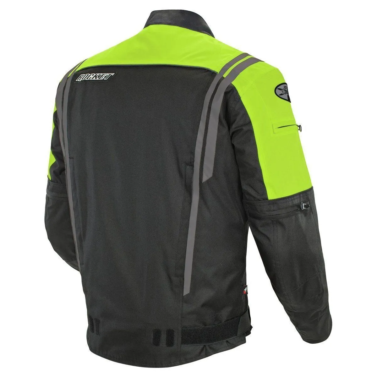 Joe Rocket 'Atomic 4.0' Womens Black/Hi-Viz Textile Motorcycle Jacket