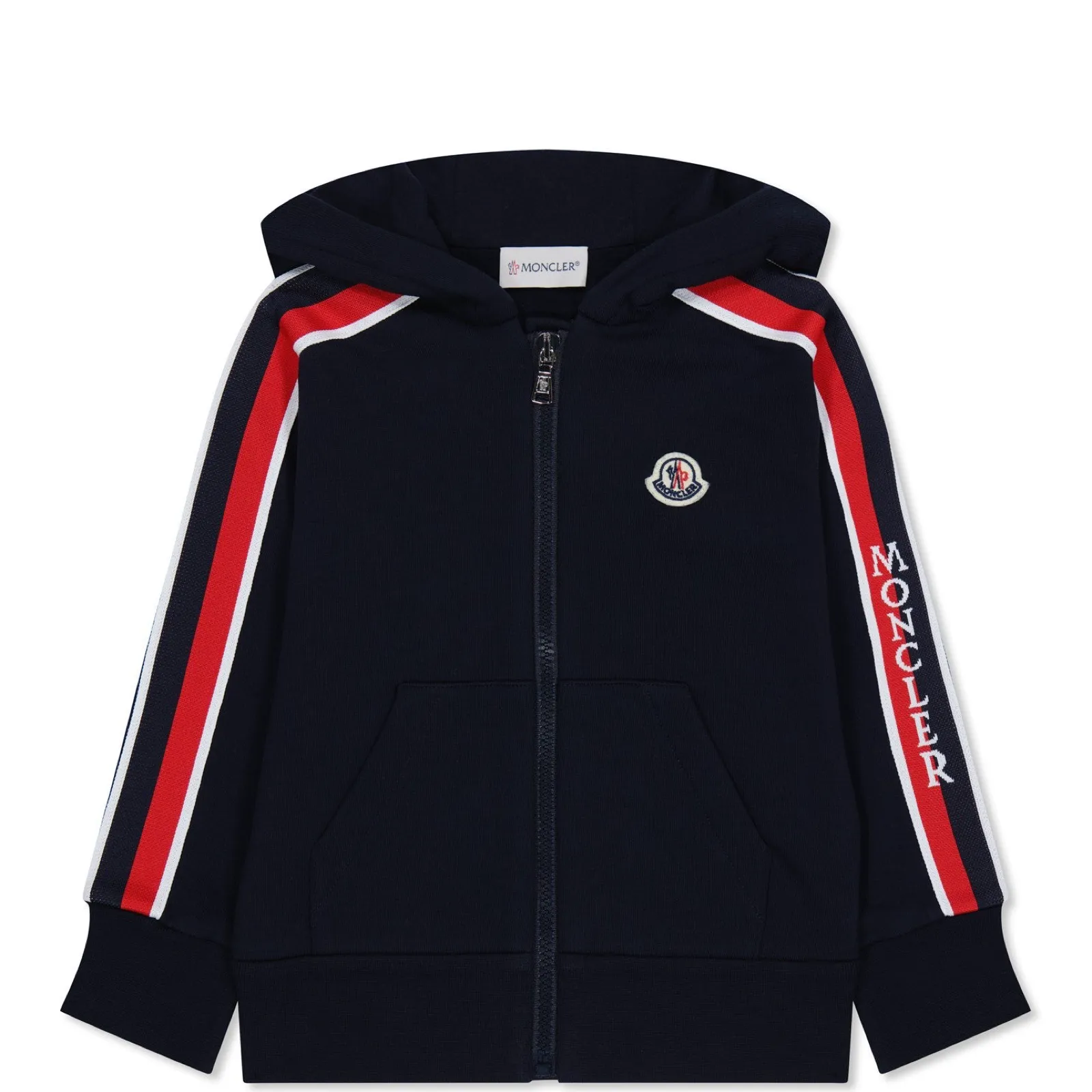 Kids Moncler Navy Tape Hoodie