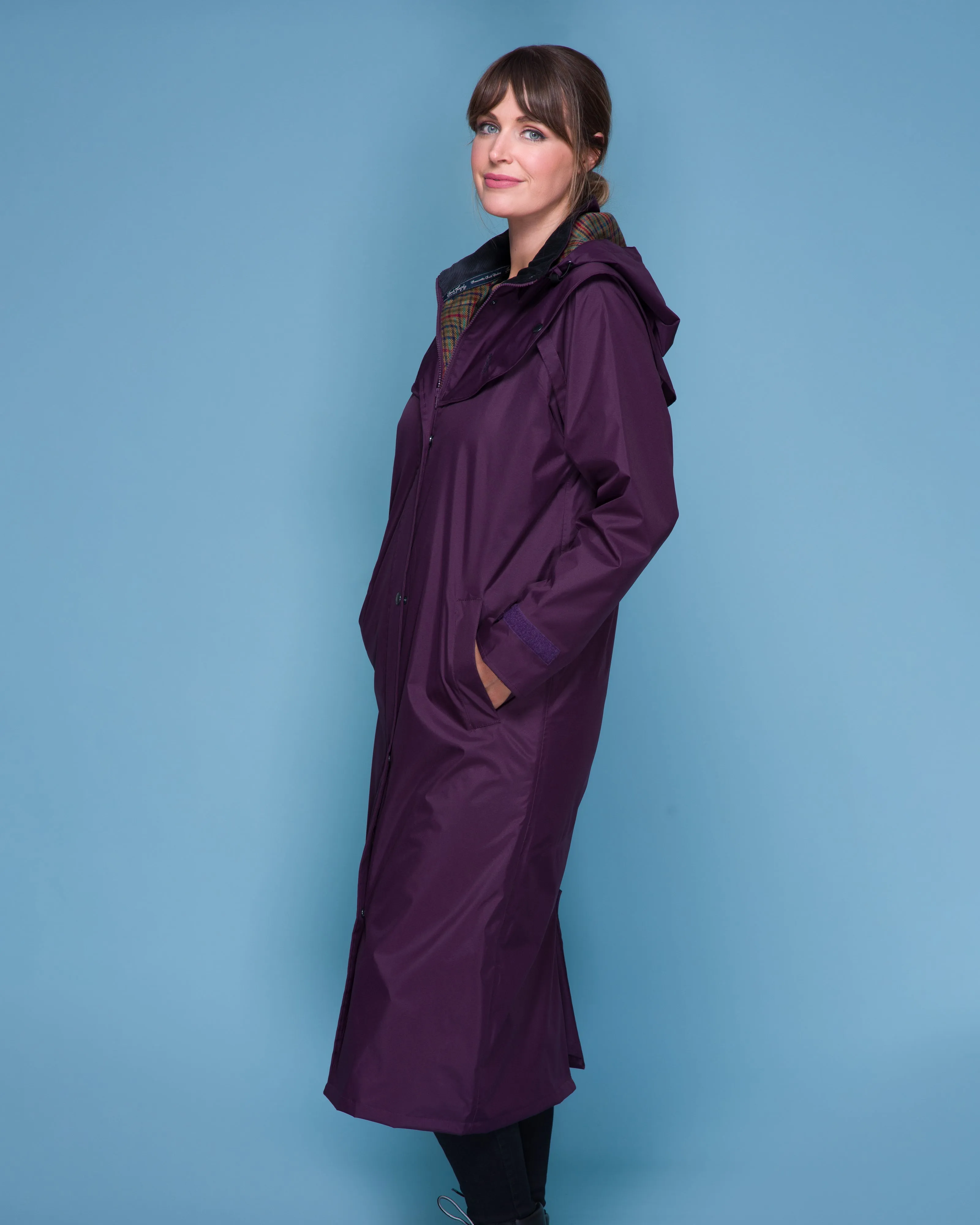 Malvern Ladies Waterproof Coat - Blackberry