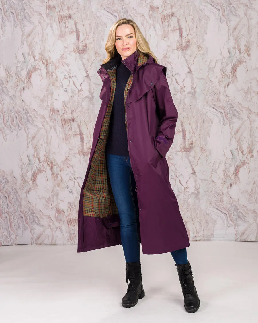 Malvern Ladies Waterproof Coat - Blackberry