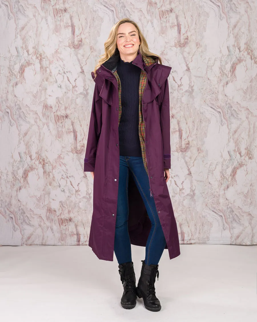 Malvern Ladies Waterproof Coat - Blackberry