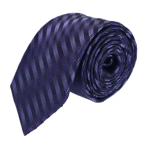 Nathanial Regal Patterned Diagonal Line Silk Business Necktie