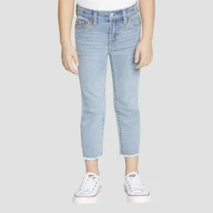 New - Levi's Girls' High-Rise Ankle Straight Jeans - Blue Denim 12