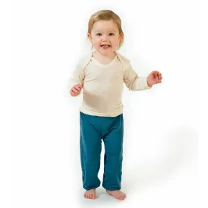 Ocean Blue Silk Wool Baby Leggings