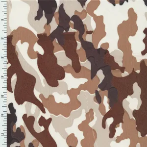 P-10017 Camo Olive Black Sportek Poly Spandex Tricot Sanded Soft hand "Nafta Certified"