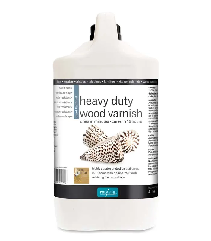 Polyvine Heavy Duty Wood Varnish - Dead Flat