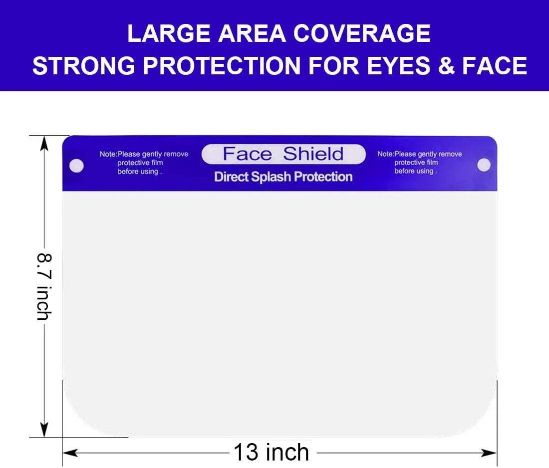 Safety Face Shield Full Protection Spitting Anti-Fog Lens