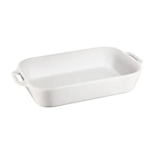 Staub 1014830 White Rectangular Baking Dish, 13" x 9"