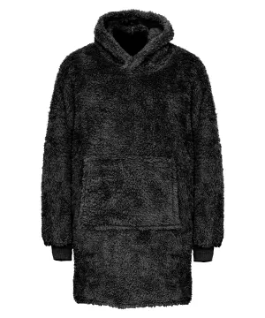 The Ribbon teddy bear fabric hoodie | Black