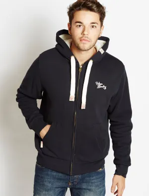 Tokyo Laundry Nowood River navy borg lined hoodie