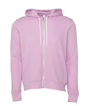 Unisex polycotton fleece full-zip hoodie | Lilac