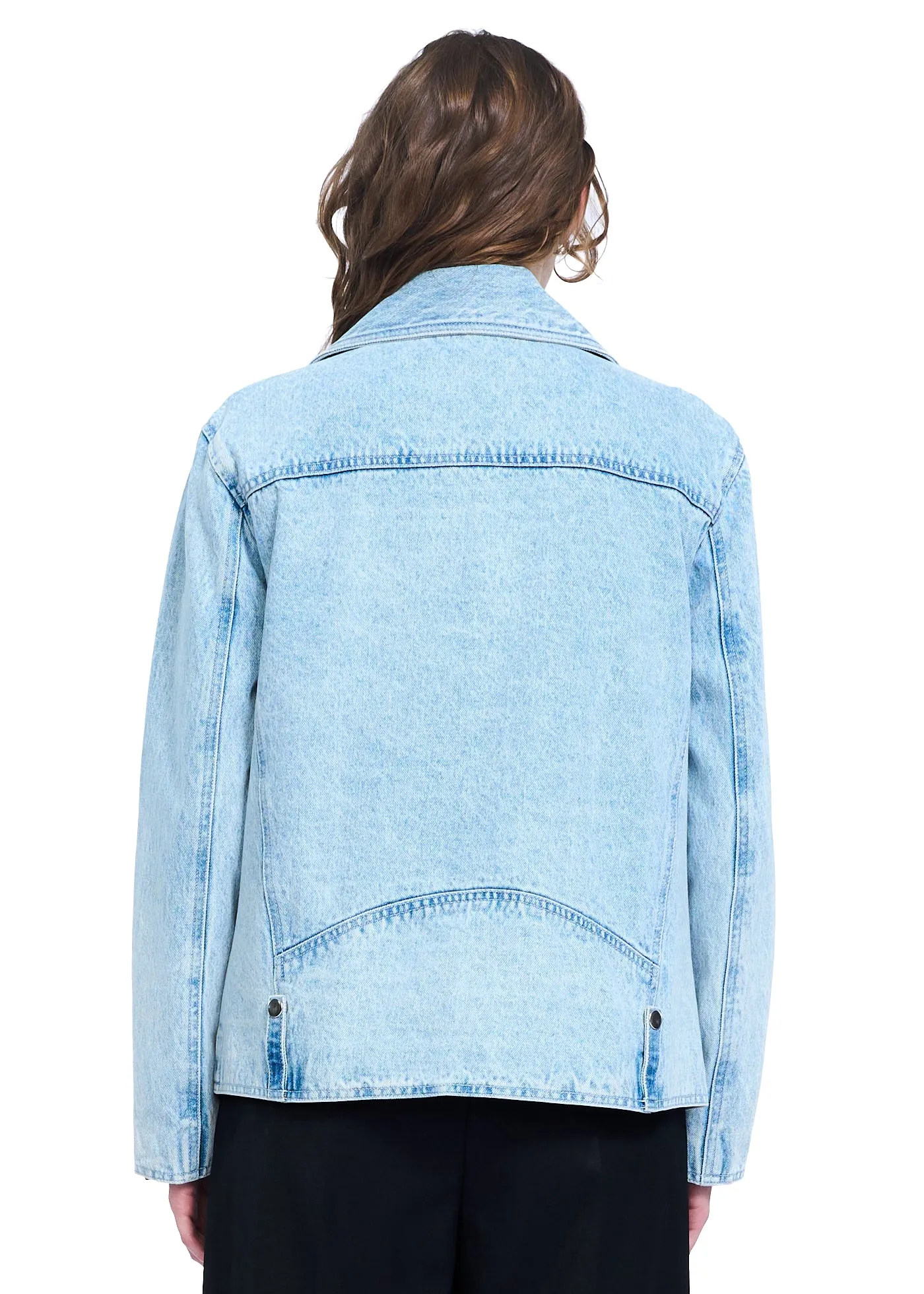 VIAVIA Oversized Denim Moto Jacket