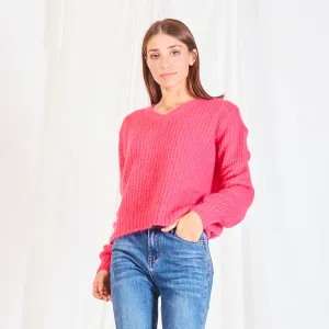 Wholesale chunky mohair-knit sweater