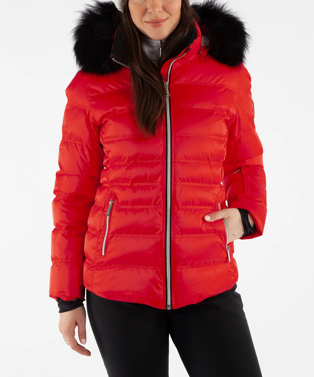 Women's Fiona Waterproof Quilted Stretch Jacket With Removable Fur Ruff