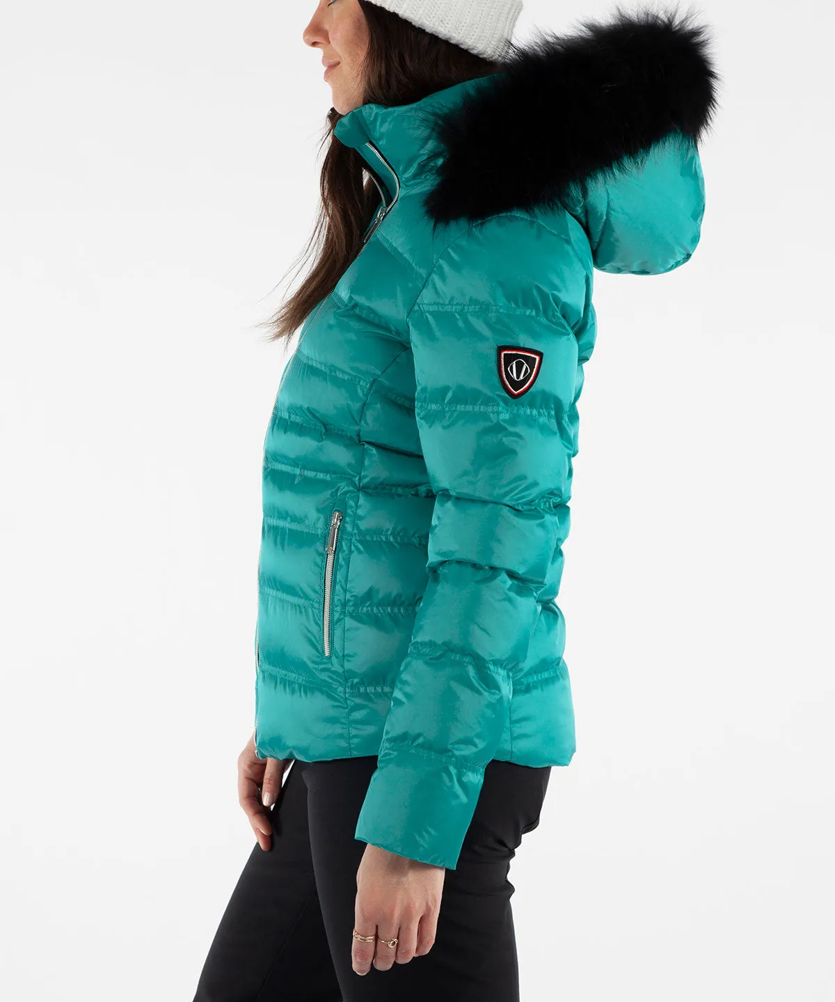 Women's Fiona Waterproof Quilted Stretch Jacket With Removable Fur Ruff