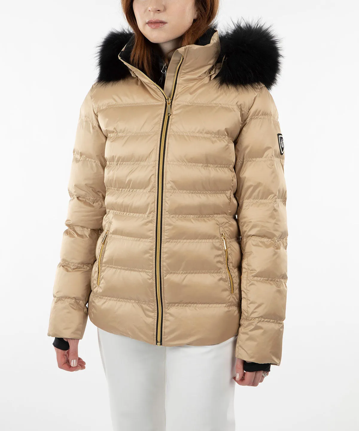 Women's Fiona Waterproof Quilted Stretch Jacket With Removable Fur Ruff