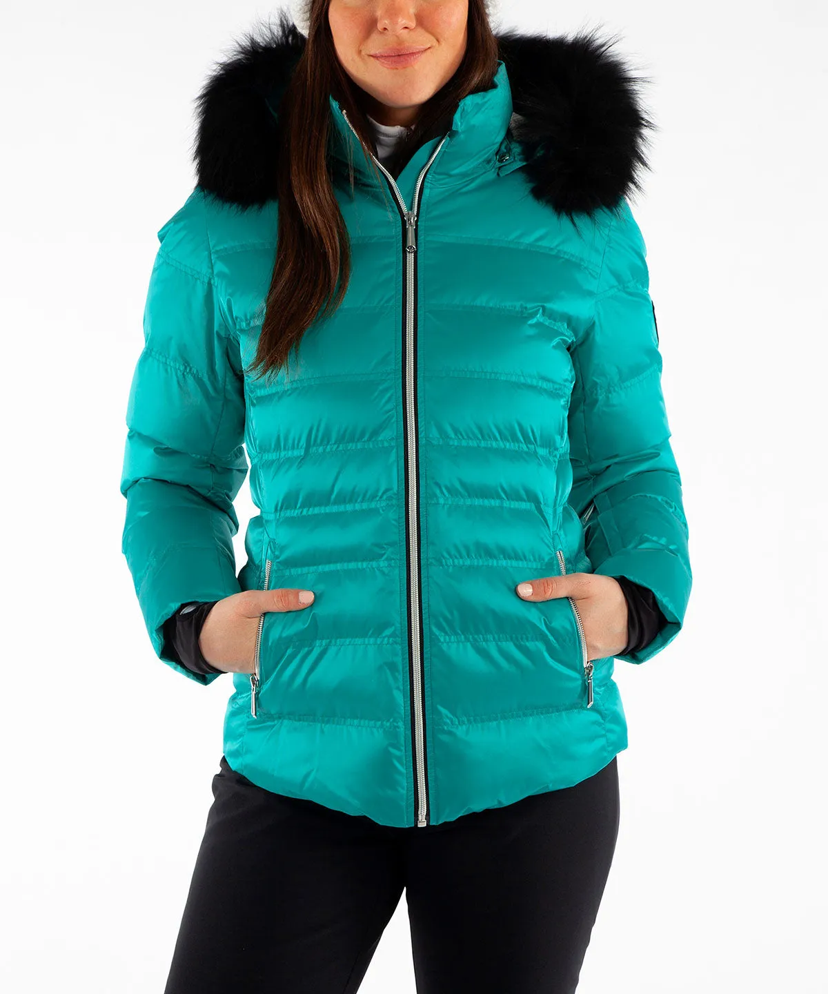 Women's Fiona Waterproof Quilted Stretch Jacket With Removable Fur Ruff