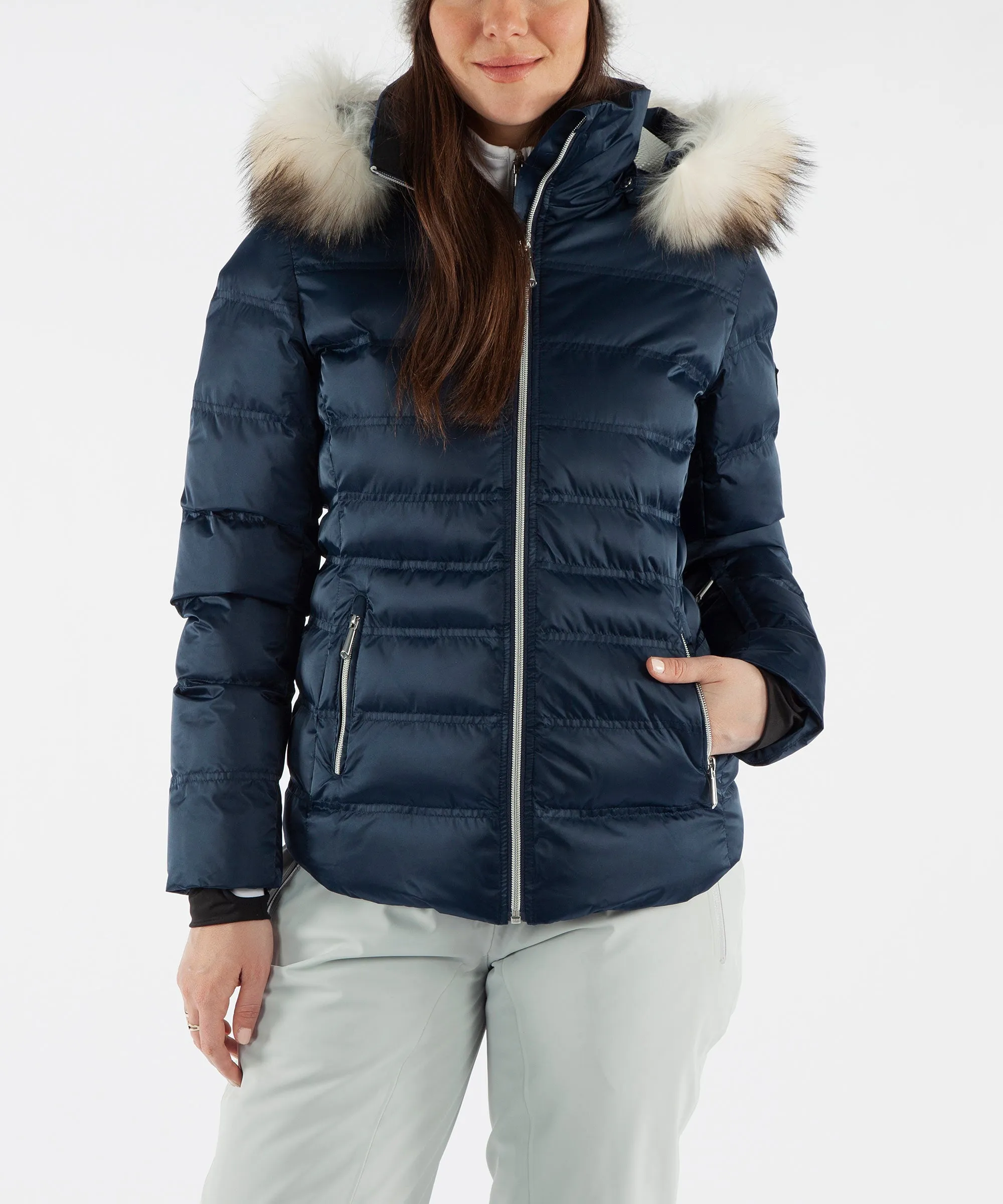 Women's Fiona Waterproof Quilted Stretch Jacket With Removable Fur Ruff